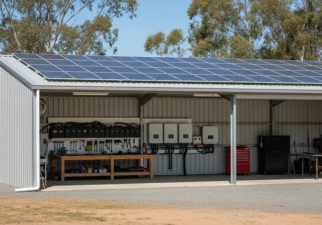 Shed & Workshop Off-Grid System — example off-grid installation